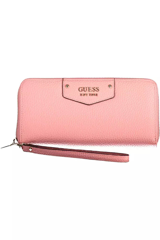 Guess Chic Pink Wallet with Contrasting Details - Luksusmuotia Guess Jeans - Tutustu YVES JAVANNI® 