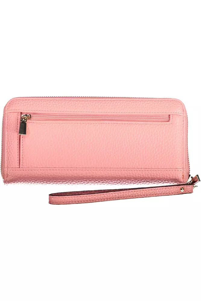 Guess Chic Pink Wallet with Contrasting Details - Luksusmuotia Guess Jeans - Tutustu YVES JAVANNI® 