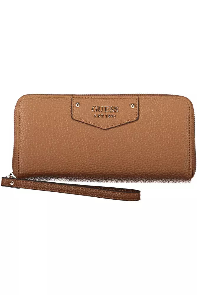 Guess Jeans Chic Contrast Detail Brown Wallet - Luksusmuotia Guess Jeans - Tutustu YVES JAVANNI® 