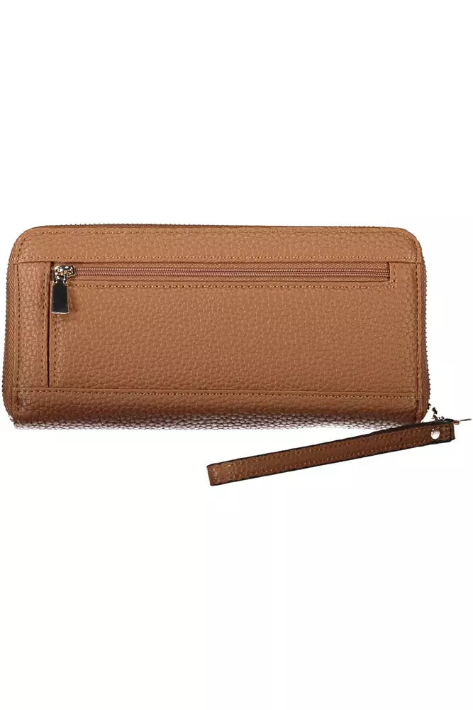 Guess Chic Contrast Detail Brown Wallet - Luksusmuotia Guess Jeans - Tutustu YVES JAVANNI® 