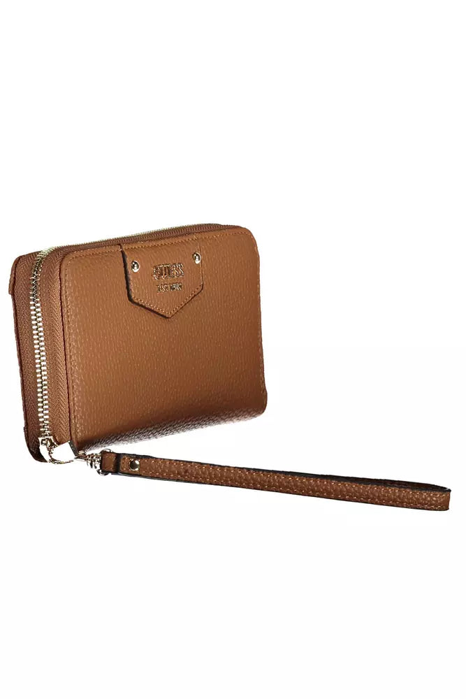 Guess Chic Contrast Detail Brown Wallet - Luksusmuotia Guess Jeans - Tutustu YVES JAVANNI® 