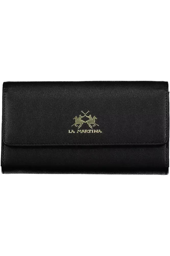 La Martina Elegant Black Polyethylene Wallet with Logo - Luksusmuotia La Martina - Tutustu YVES JAVANNI® 