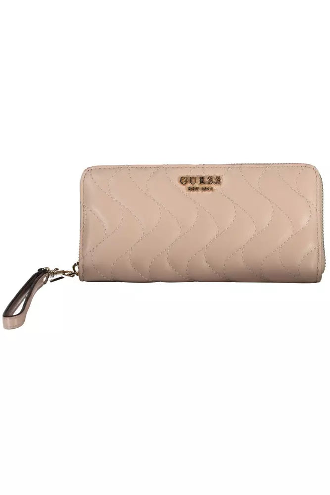 Guess Elegant Pink Wallet with Ample Compartments - Luksusmuotia Guess Jeans - Tutustu YVES JAVANNI® 