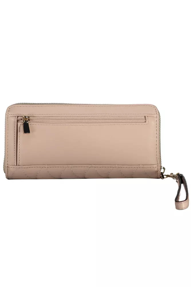 Guess Elegant Pink Wallet with Ample Compartments - Luksusmuotia Guess Jeans - Tutustu YVES JAVANNI® 