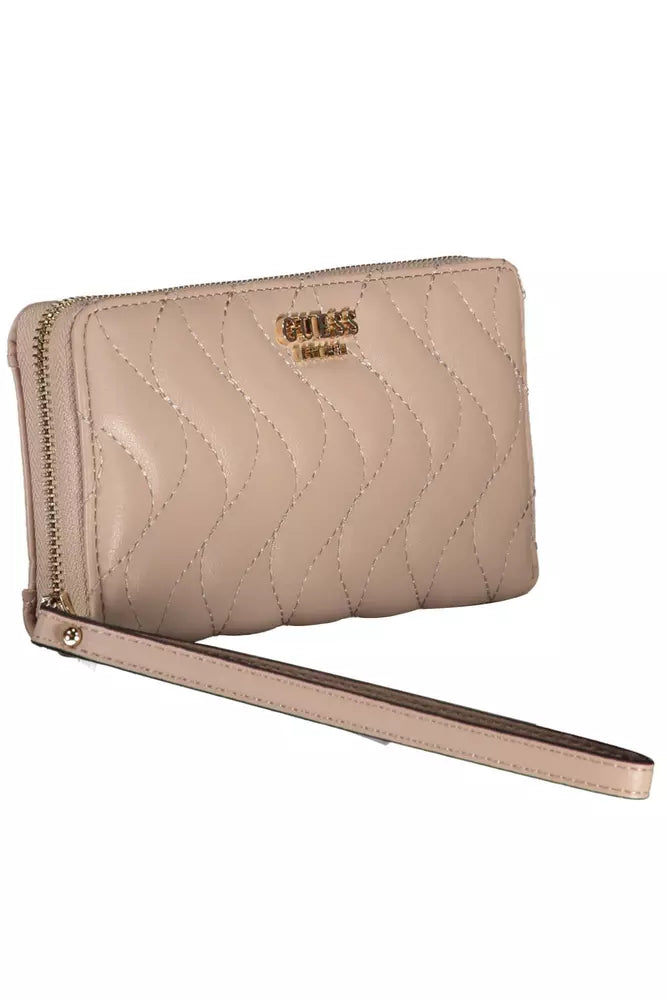 Guess Elegant Pink Wallet with Ample Compartments - Luksusmuotia Guess Jeans - Tutustu YVES JAVANNI® 