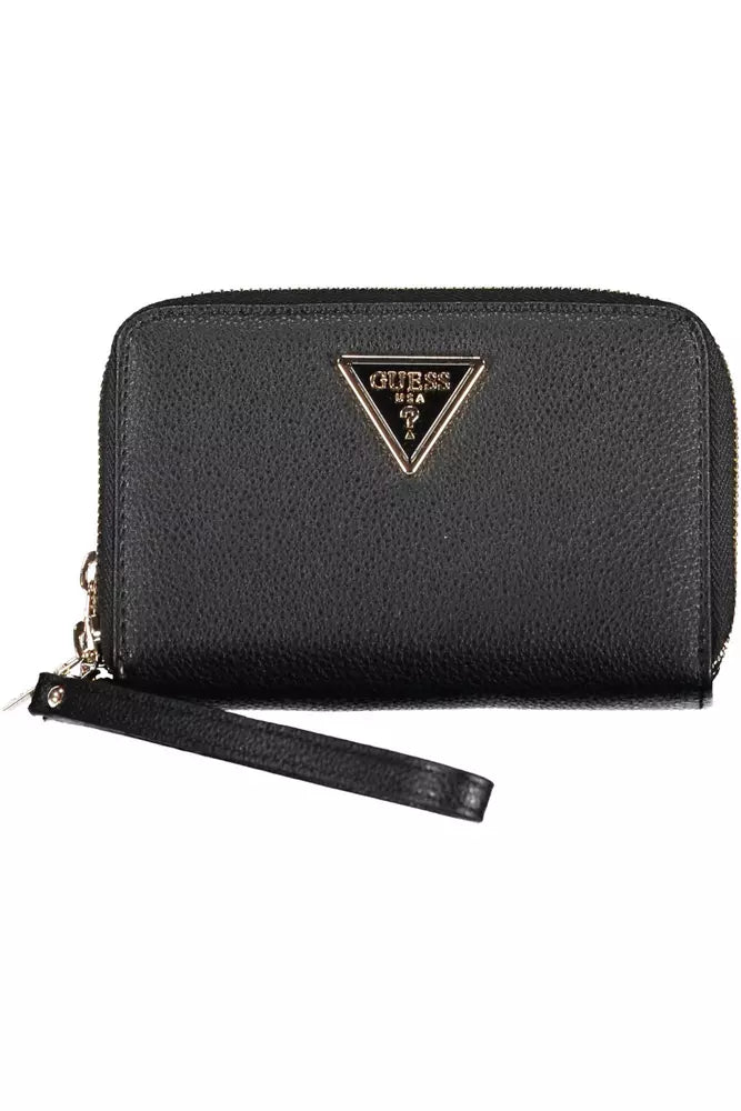 Guess Elegant Black Double Wallet with Zip Closure - Luksusmuotia Guess Jeans - Tutustu YVES JAVANNI® 