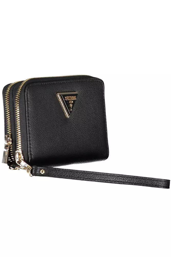 Guess Elegant Black Double Wallet with Zip Closure - Luksusmuotia Guess Jeans - Tutustu YVES JAVANNI® 