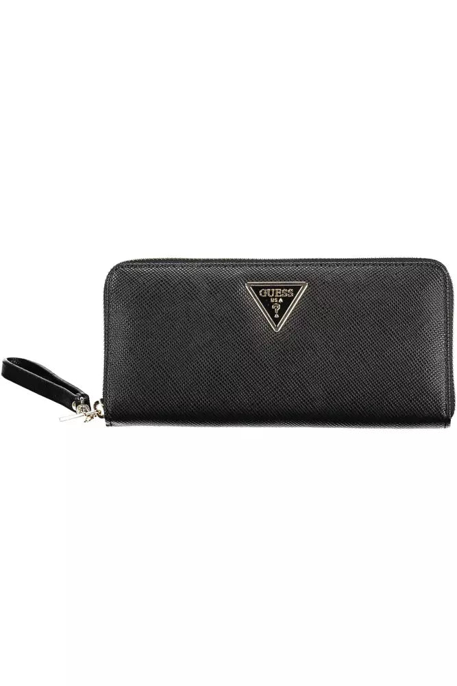 Guess Elegant Black Polyethylene Wallet with Coin Purse - Luksusmuotia Guess Jeans - Tutustu YVES JAVANNI® 