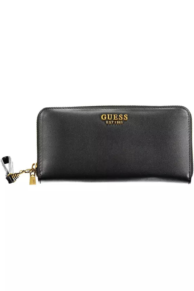 Guess Jeans Chic Black Polyethylene Multi-Compartment Wallet - Luksusmuotia Guess Jeans - Tutustu YVES JAVANNI® 