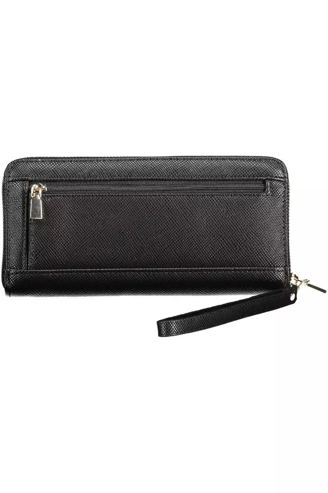 Guess Elegant Black Polyethylene Wallet with Coin Purse - Luksusmuotia Guess Jeans - Tutustu YVES JAVANNI® 