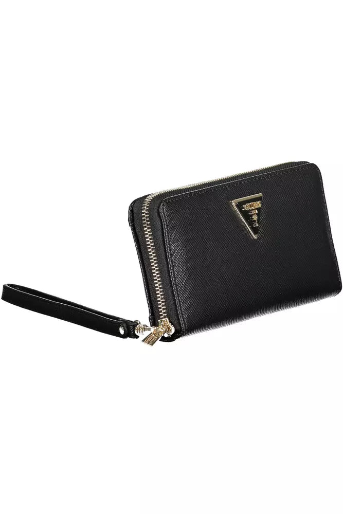 Guess Elegant Black Polyethylene Wallet with Coin Purse - Luksusmuotia Guess Jeans - Tutustu YVES JAVANNI® 