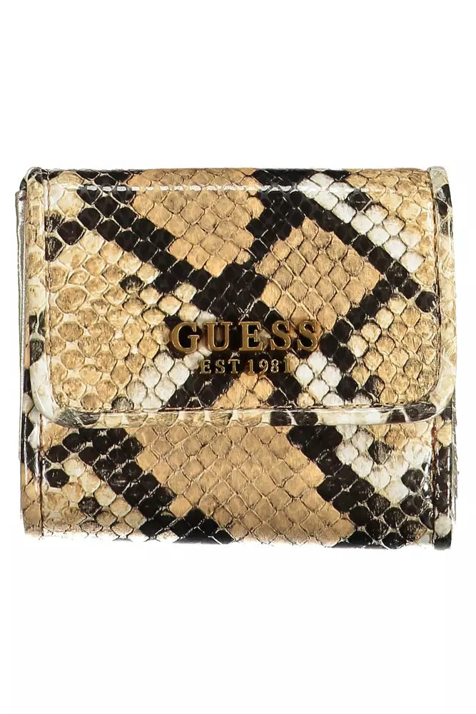 Guess Elegant Beige Wallet with Contrasting Accents - Luksusmuotia Guess Jeans - Tutustu YVES JAVANNI® 