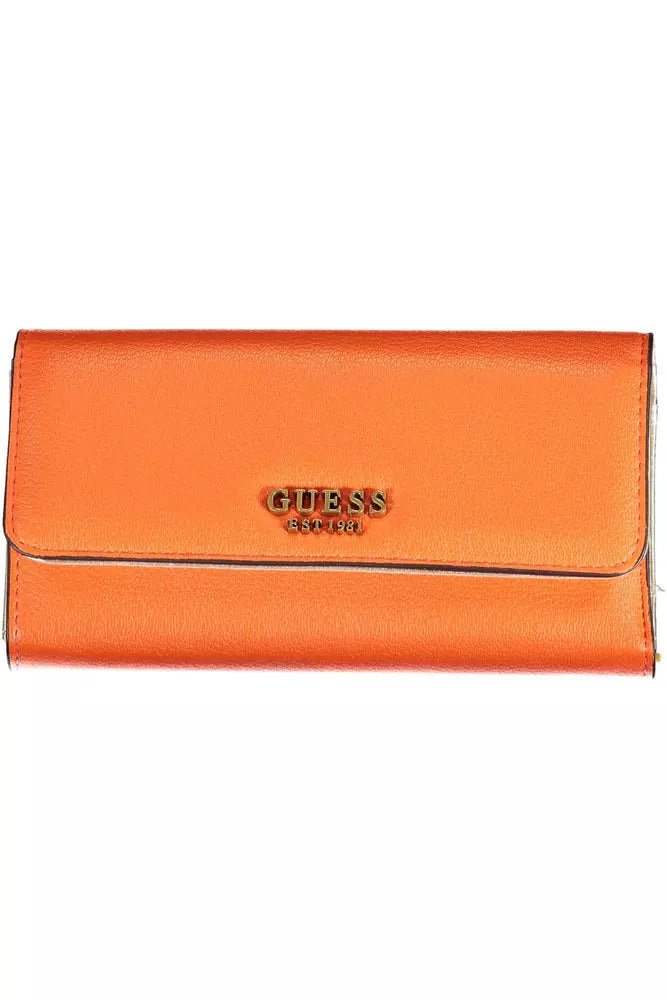 Guess Chic Orange Wallet with Contrasting Details - Luksusmuotia Guess Jeans - Tutustu YVES JAVANNI® 