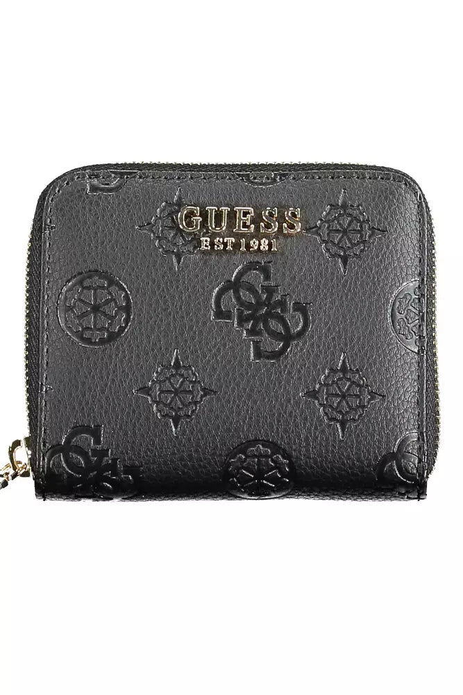 Guess Elegant Black Wallet with Contrasting Details - Luksusmuotia Guess Jeans - Tutustu YVES JAVANNI® 