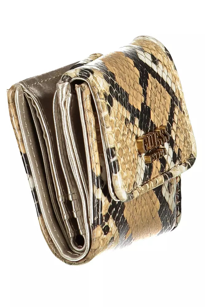 Guess Elegant Beige Wallet with Contrasting Accents - Luksusmuotia Guess Jeans - Tutustu YVES JAVANNI® 