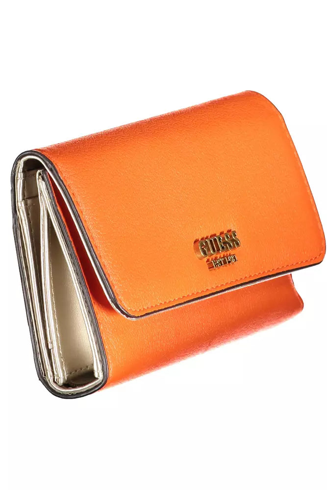 Guess Chic Orange Wallet with Contrasting Details - Luksusmuotia Guess Jeans - Tutustu YVES JAVANNI® 