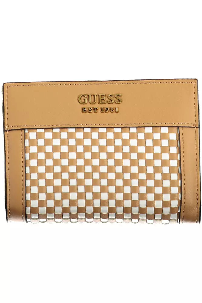 Guess Elegant Brown Compact Wallet with Secure Closure - Luksusmuotia Guess Jeans - Tutustu YVES JAVANNI® 