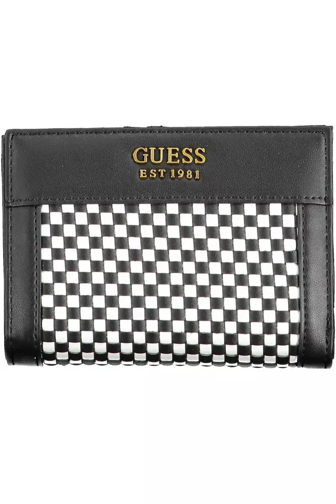 Guess Sleek Black Polyethylene Wallet with Contrasting Details - Luksusmuotia Guess Jeans - Tutustu YVES JAVANNI® 