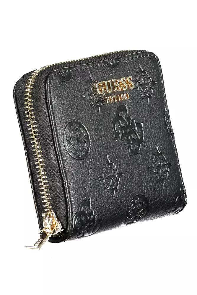 Guess Elegant Black Wallet with Contrasting Details - Luksusmuotia Guess Jeans - Tutustu YVES JAVANNI® 