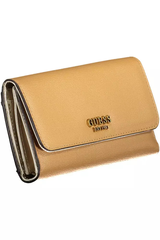 Guess Elegant Beige Polyethylene Women's Wallet - Luksusmuotia Guess Jeans - Tutustu YVES JAVANNI® 