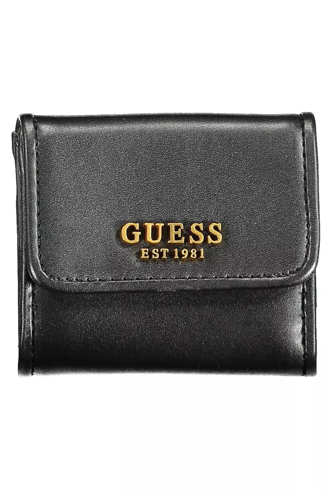 Guess Sleek Black Polyethylene Dual-Compartment Wallet - Luksusmuotia Guess Jeans - Tutustu YVES JAVANNI® 