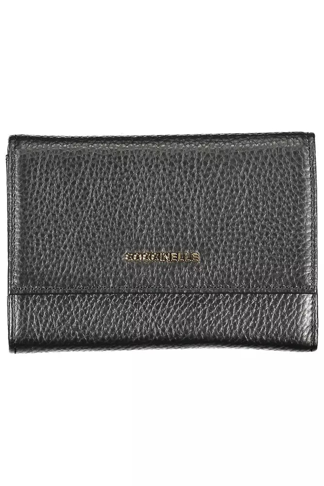 Coccinelle Chic Black Leather Wallet with Multiple Compartments - Luksusmuotia Coccinelle - Tutustu YVES JAVANNI® 