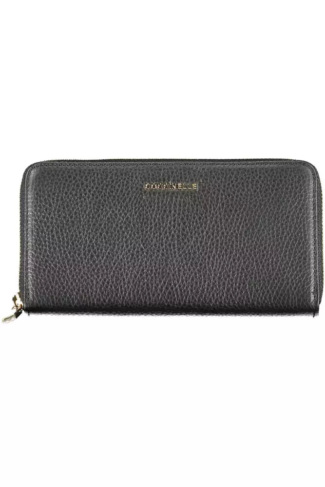 Coccinelle Elegant Black Leather Wallet with Multiple Compartments - Luksusmuotia Coccinelle - Tutustu YVES JAVANNI® 