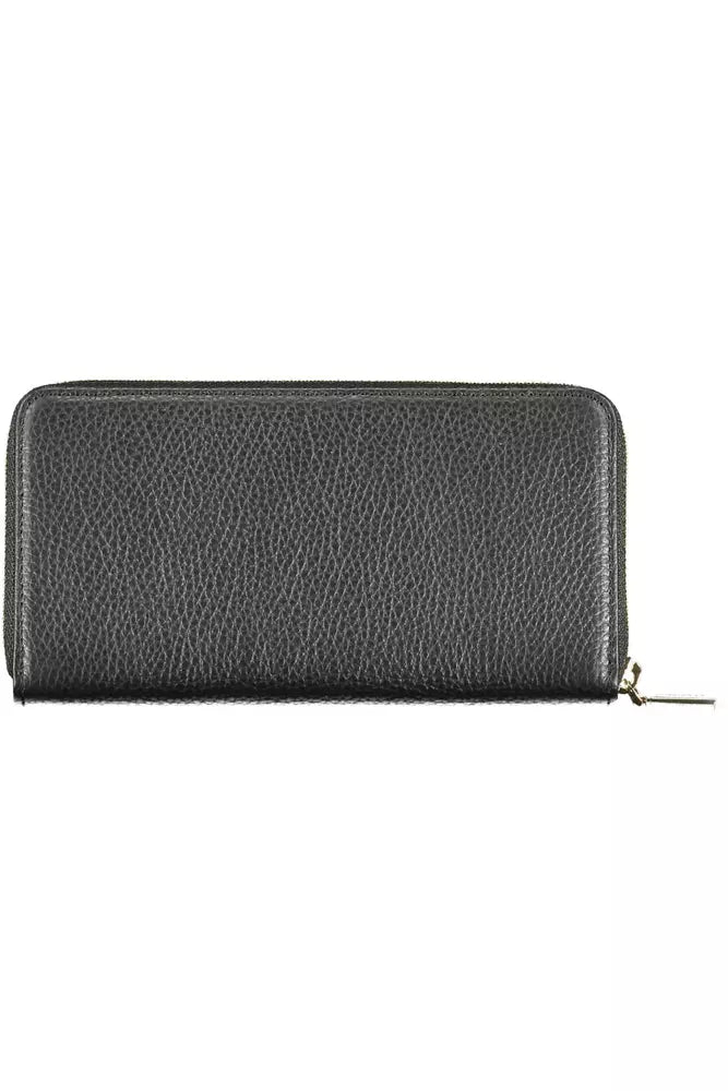 Coccinelle Elegant Black Leather Wallet with Multiple Compartments - Luksusmuotia Coccinelle - Tutustu YVES JAVANNI® 