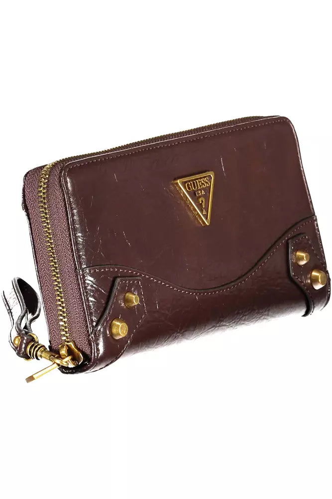 Guess Elegant Brown Polyethylene Wallet - Luksusmuotia Guess Jeans - Tutustu YVES JAVANNI® 