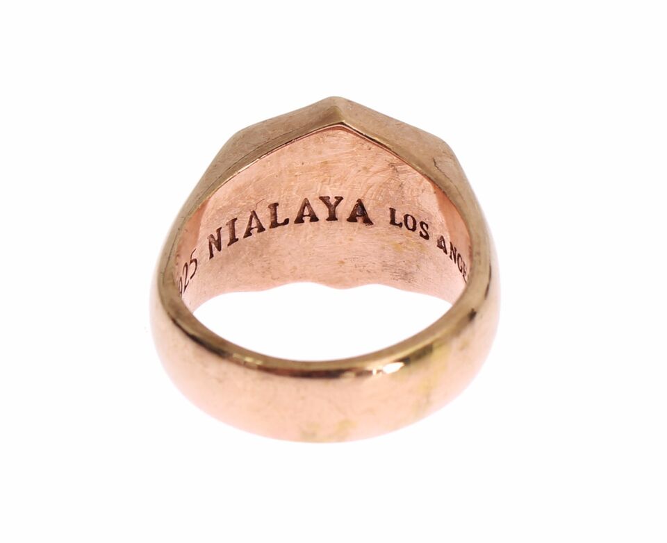 Nialaya Chic Pink Gold Plated Sterling Silver Ring - Luksusmuotia Nialaya - Tutustu YVES JAVANNI® 