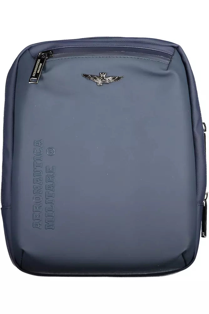 Aeronautica Militare Sleek Blue Shoulder Bag with Laptop Compartment - Luksusmuotia Aeronautica Militare - Tutustu YVES JAVANNI® 