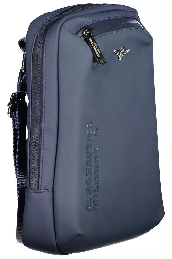 Aeronautica Militare Sleek Blue Shoulder Bag with Laptop Compartment - Luksusmuotia Aeronautica Militare - Tutustu YVES JAVANNI® 