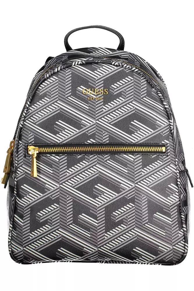 Guess Jeans Elegant Black Polyethylene Backpack - Luksusmuotia Guess Jeans - Tutustu YVES JAVANNI® 