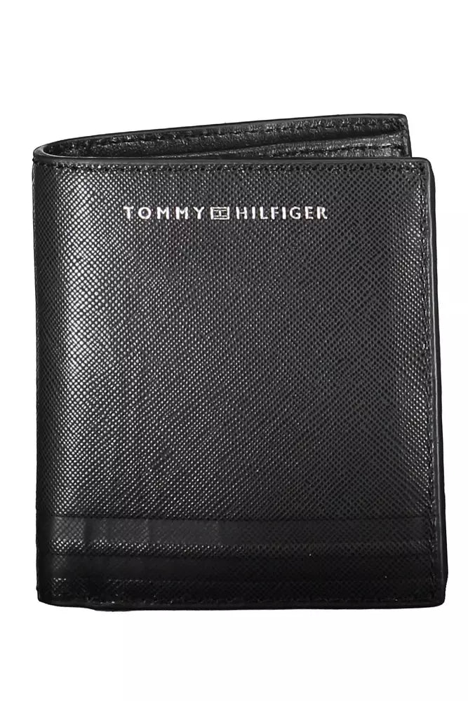 Tommy Hilfiger Black Leather Men Wallet - Luksuslaukut ja asusteet Tommy Hilfiger - Tutustu YVES JAVANNI® 