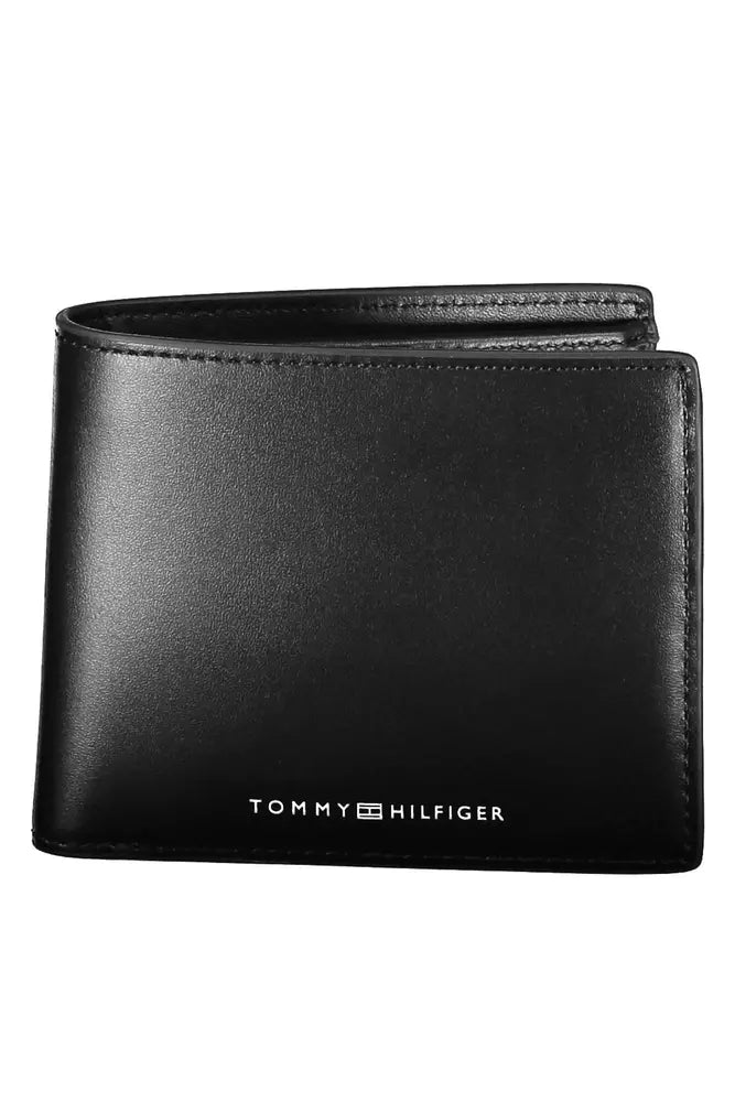 Tommy Hilfiger Black Leather Men Wallet - Luksuslaukut ja asusteet Tommy Hilfiger - Tutustu YVES JAVANNI® 