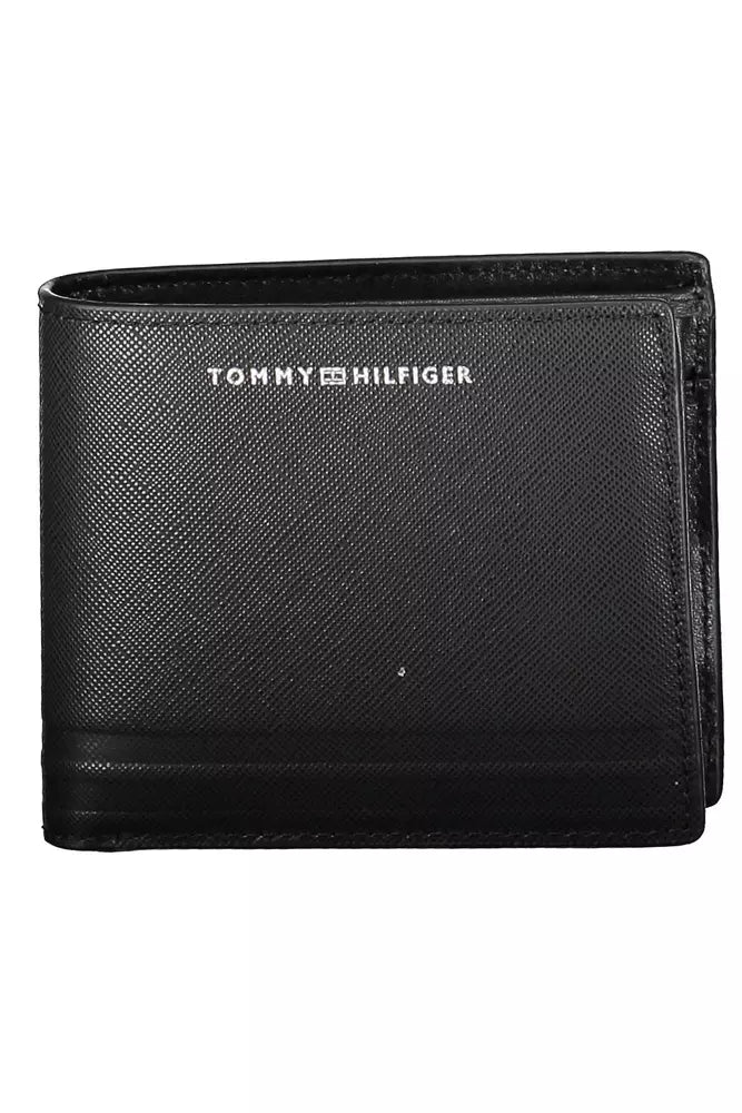 Tommy Hilfiger Black Leather Men Wallet - Luksuslaukut ja asusteet Tommy Hilfiger - Tutustu YVES JAVANNI® 