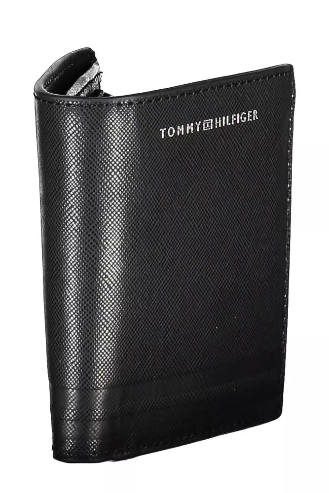 Tommy Hilfiger Black Leather Men Wallet - Luksuslaukut ja asusteet Tommy Hilfiger - Tutustu YVES JAVANNI® 