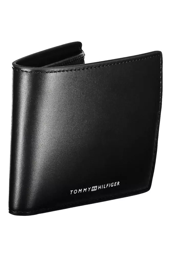 Tommy Hilfiger Black Leather Men Wallet - Luksuslaukut ja asusteet Tommy Hilfiger - Tutustu YVES JAVANNI® 