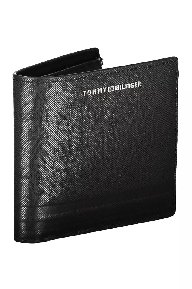 Tommy Hilfiger Black Leather Men Wallet - Luksuslaukut ja asusteet Tommy Hilfiger - Tutustu YVES JAVANNI® 