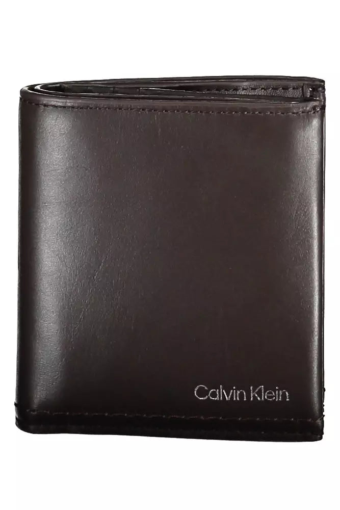 Calvin Klein Brown Leather Men Wallet - Luksuslaukut ja asusteet Calvin Klein - Tutustu YVES JAVANNI® 