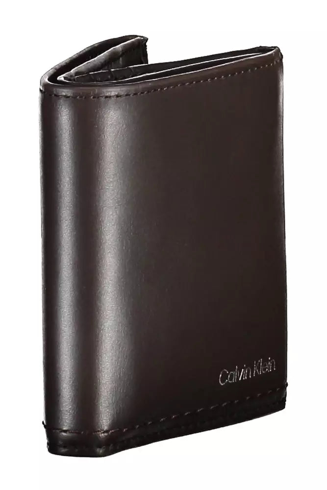 Calvin Klein Brown Leather Men Wallet - Luksuslaukut ja asusteet Calvin Klein - Tutustu YVES JAVANNI® 