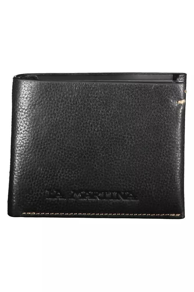 La Martina Sleek Black Leather Wallet for the Modern Man - Luksusmuotia La Martina - Tutustu YVES JAVANNI® 