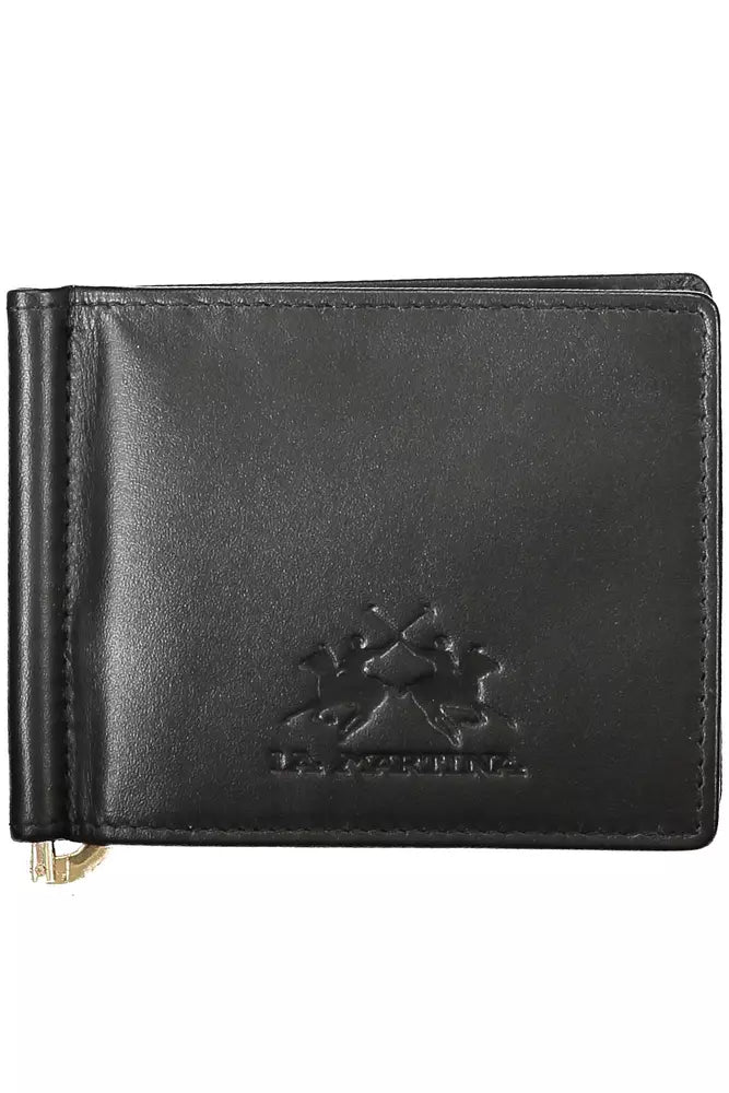 La Martina Black Leather Men Wallet - Luksuslaukut ja asusteet La Martina - Tutustu YVES JAVANNI® 