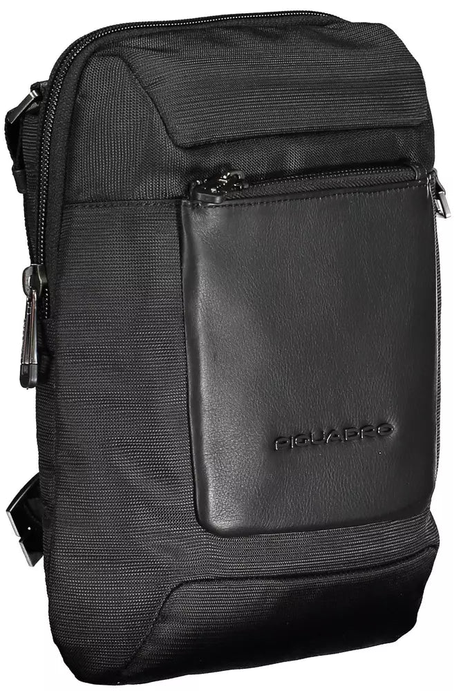 Piquadro Sleek Black Recycled Material Shoulder Bag - Luksusmuotia Piquadro - Tutustu YVES JAVANNI® 