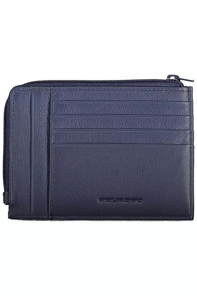 Piquadro Sleek Blue Leather Card Holder with RFID Block - Luksusmuotia Piquadro - Tutustu YVES JAVANNI® 