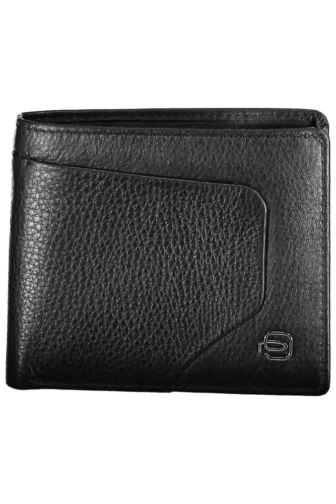 Piquadro Sleek Black Leather Bifold Wallet with RFID Block - Luksusmuotia Piquadro - Tutustu YVES JAVANNI® 