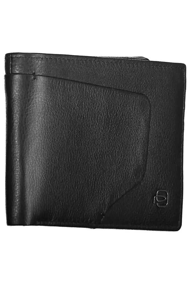 Piquadro Elegant Black Leather Wallet with RFID Blocker - Luksusmuotia Piquadro - Tutustu YVES JAVANNI® 