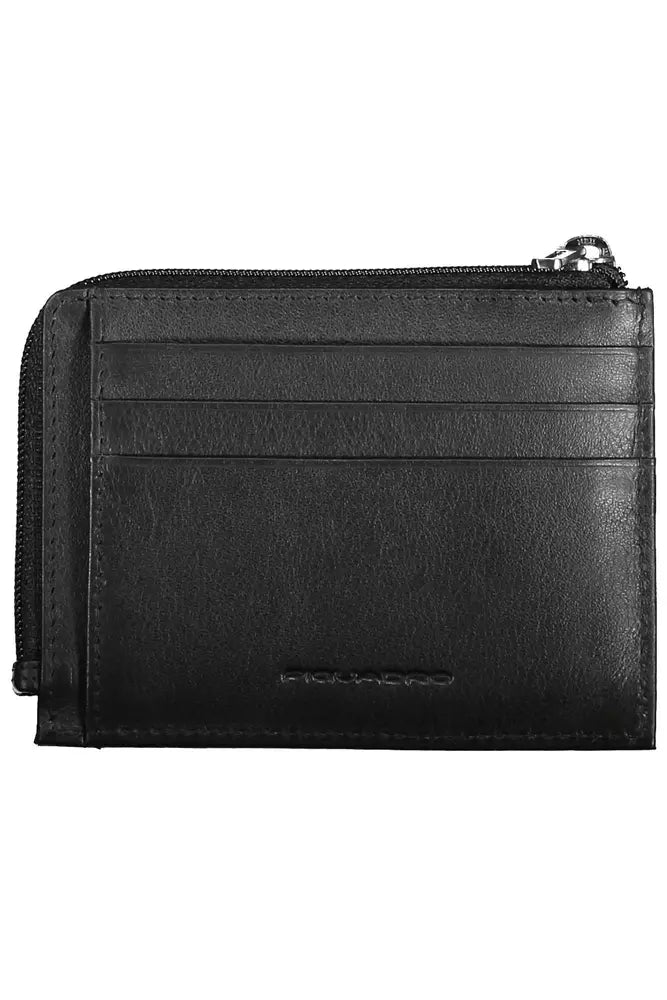 Piquadro Sleek Black Leather Card Holder with RFID Blocker - Luksusmuotia Piquadro - Tutustu YVES JAVANNI® 