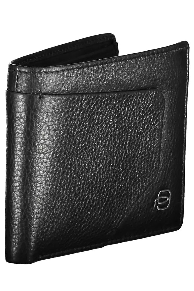 Piquadro Sleek Black Leather Bifold Wallet with RFID Block - Luksusmuotia Piquadro - Tutustu YVES JAVANNI® 