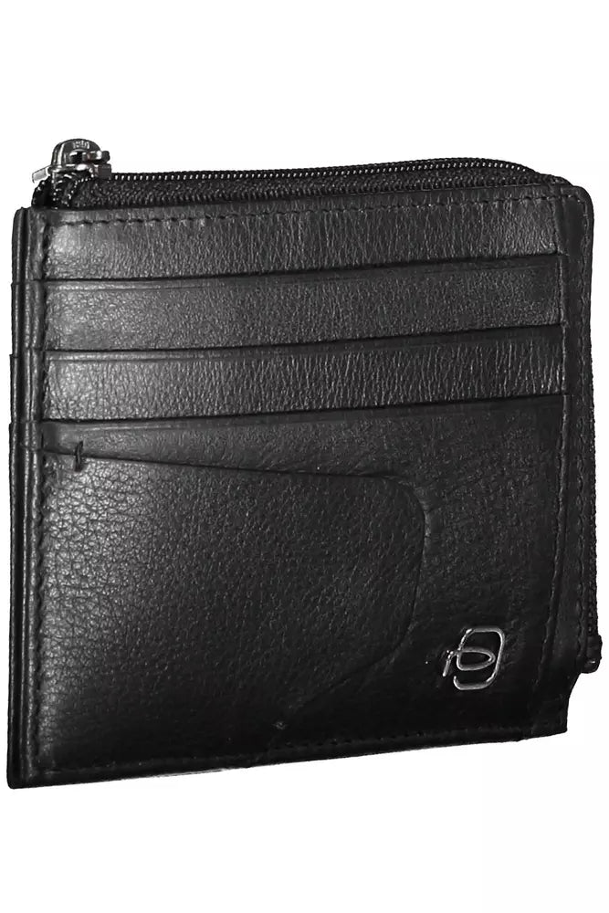 Piquadro Sleek Black Leather Card Holder with RFID Blocker - Luksusmuotia Piquadro - Tutustu YVES JAVANNI® 